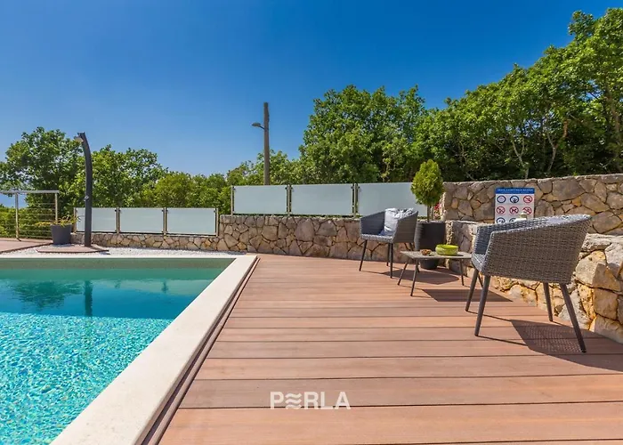 House Sea View With Pool On Krk Island, Beatiful Vrh (Krk)